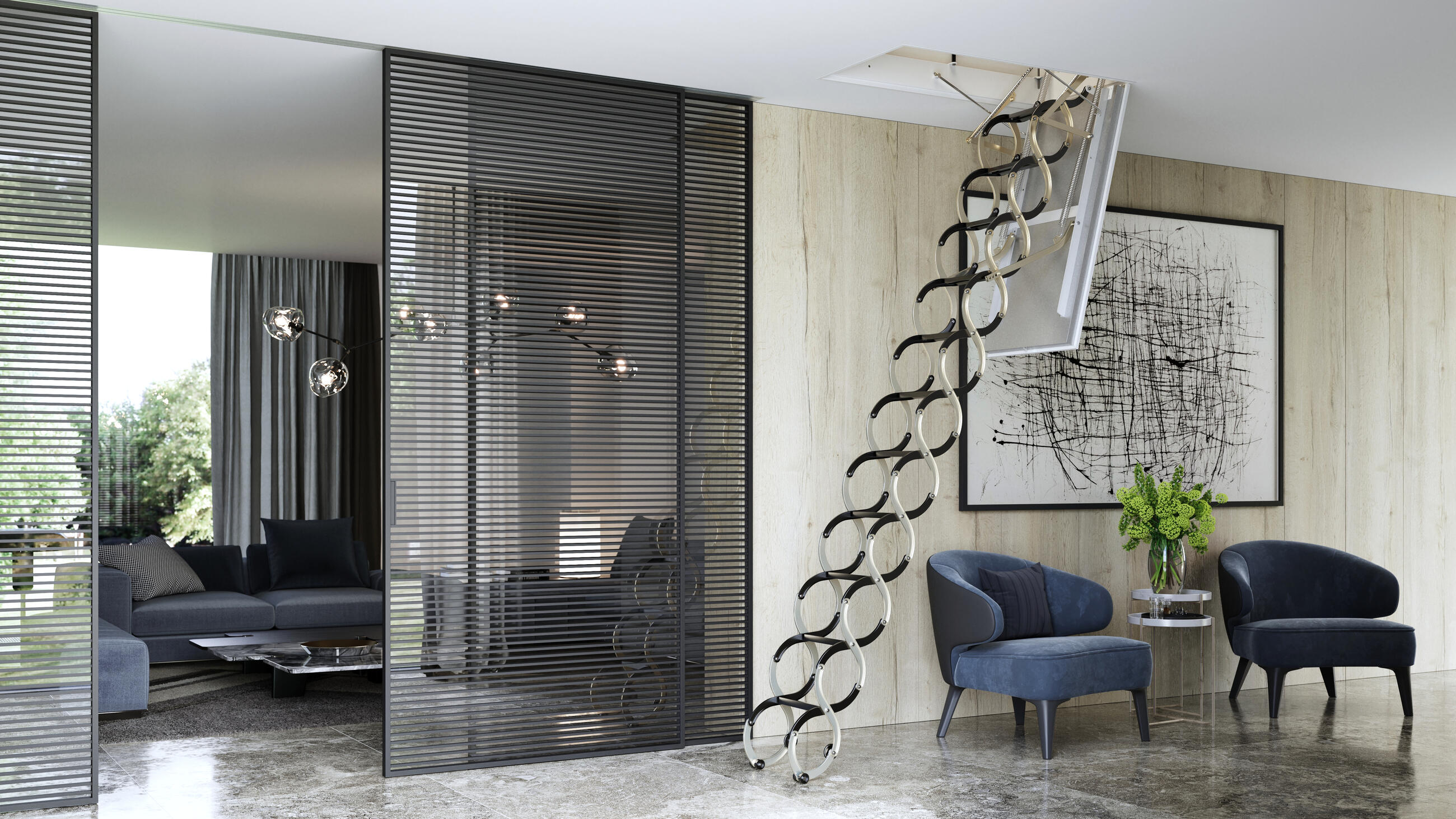 Feuerhemmende Dachbodentreppe Lusso PP